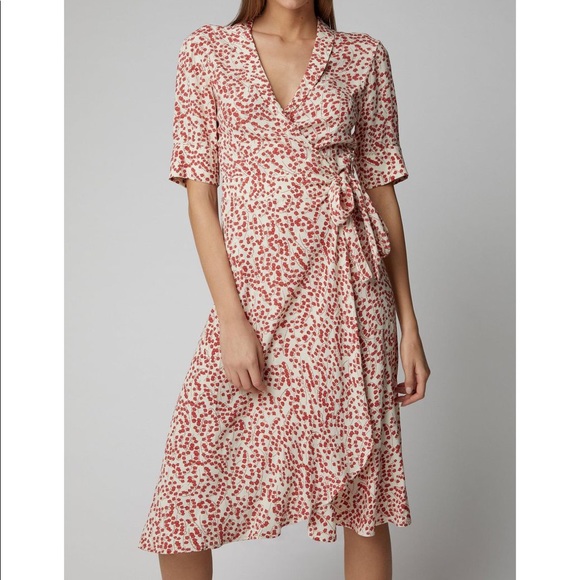 Ganni Dresses & Skirts - GANNI Crepe Floral Wrap Dress